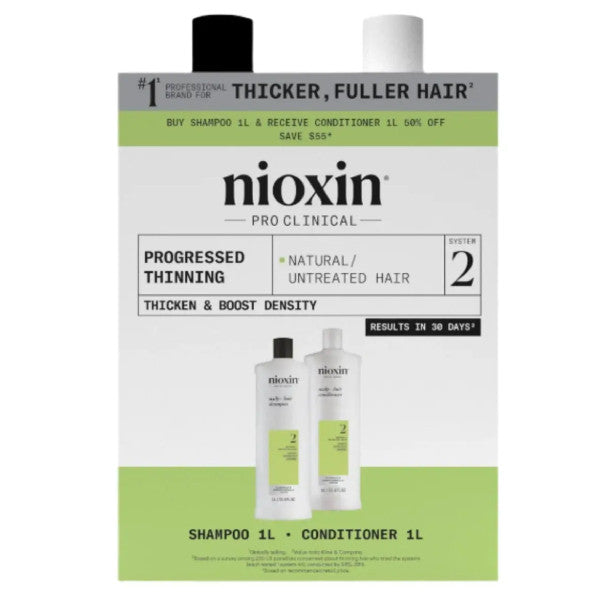Nioxin System 2 Shampoo & Conditioner 1L Duo