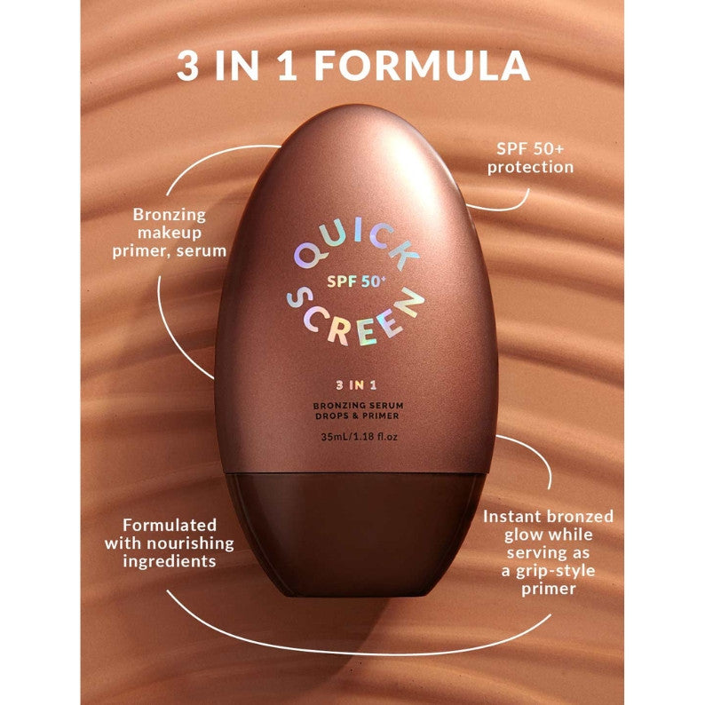 The Quick Screen SPF50+ Bronzing Primer & Serum Drops 35ml