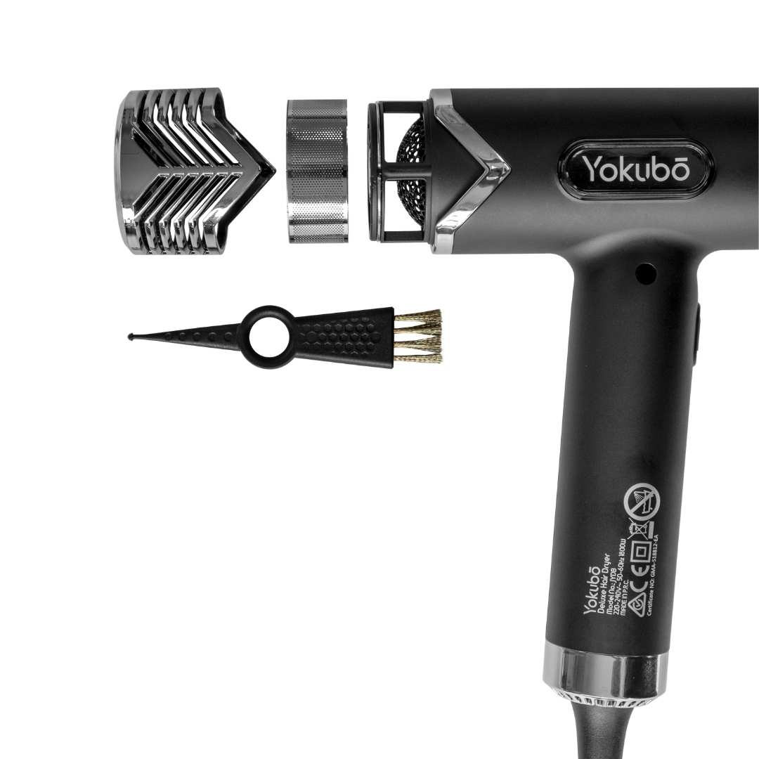 Yokubo Deluxe Hair Dryer - Black & Silver
