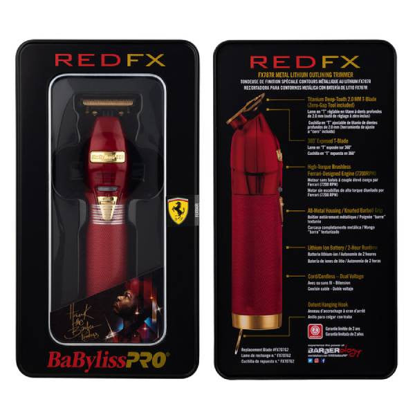BaBylissPRO RedFX Skeleton Lithium Hair Trimmer (B787RA)