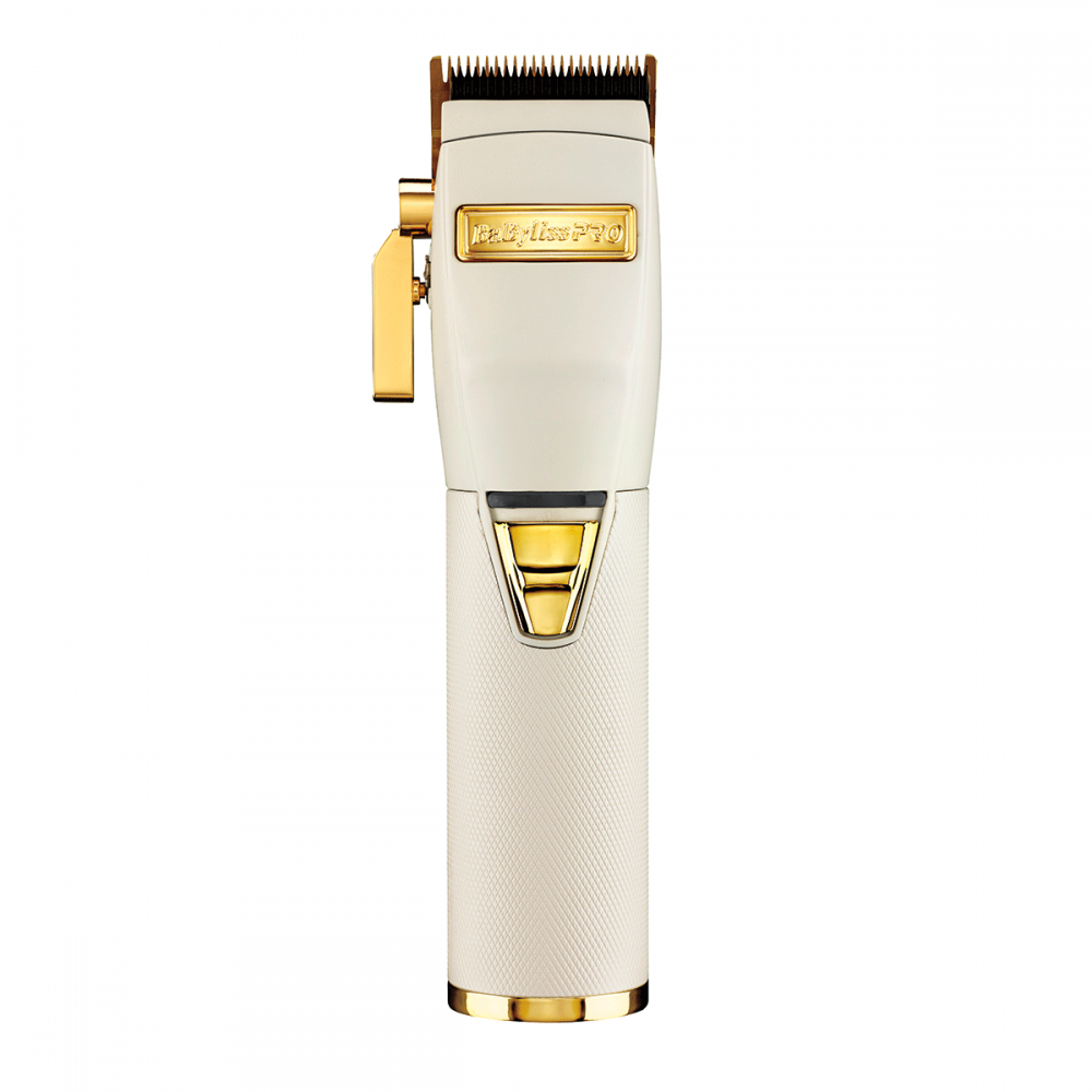 BabylissPro WhiteFX Lithium Hair Clipper- Limited Edition Stay Gold (B870WA)
