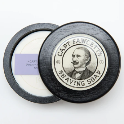 Captain Fawcett Luxurious Shaving Soap in Wooden Bowl 110g