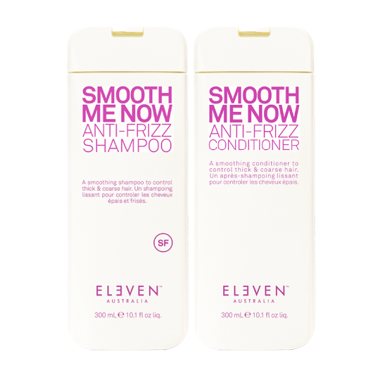 Eleven Australia Smooth Me Now Anti Frizz Shampoo & Conditioner 300ml Bundle