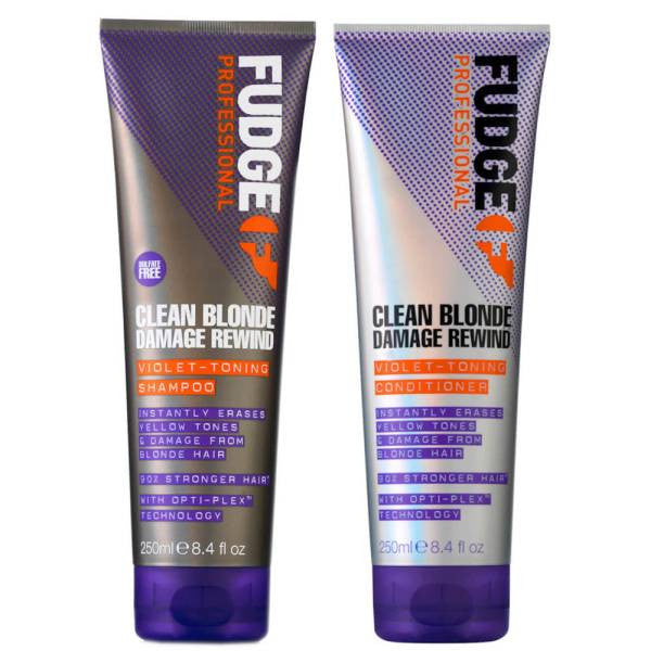 Fudge Clean Blonde DAMAGE REWIND Shampoo & Conditioner 250ml Bundle