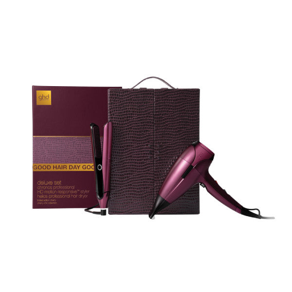 ghd Cherry Chic Collection DELUXE Gift Set in Cherry Red