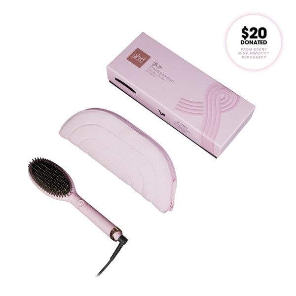 ghd Pink Collection Glide Smoothing Hot Brush in Pink Sorbet