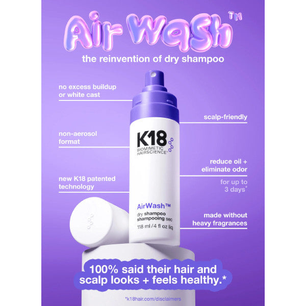K18 AirWash Dry Shampoo 118ml