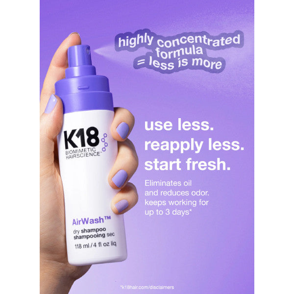 K18 AirWash Dry Shampoo 118ml