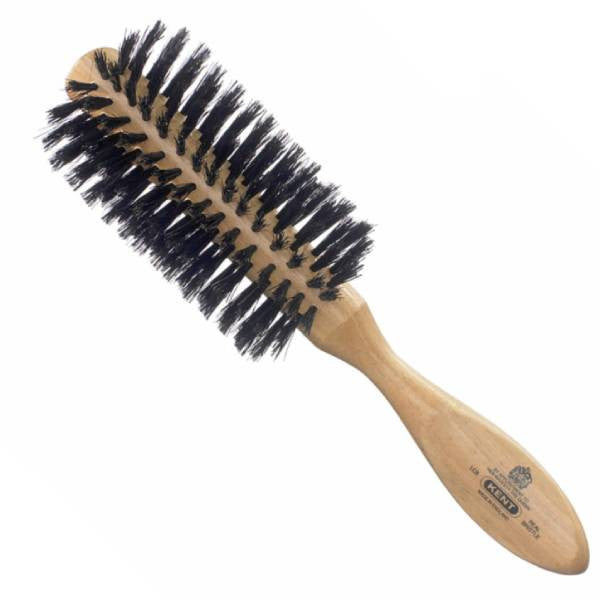 Kent Ladies Finest Cherry Pure Black Bristle Half Round Brush (LC8)
