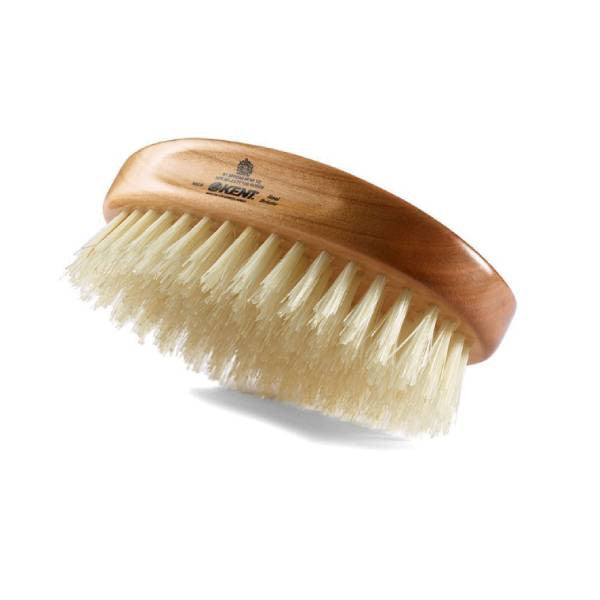 Kent Travel Brush Pure White Bristle - Oval Beech (MC4)