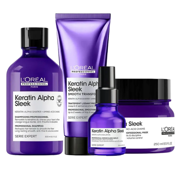 L'Oreal Serie Expert Keratin Alpha Sleek Complete Bundle