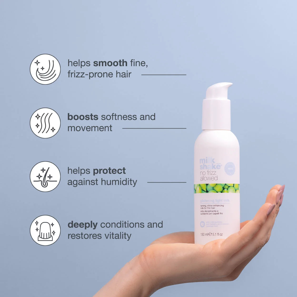Milk Shake No Frizz Allowed Glistening Light Milk 150ml