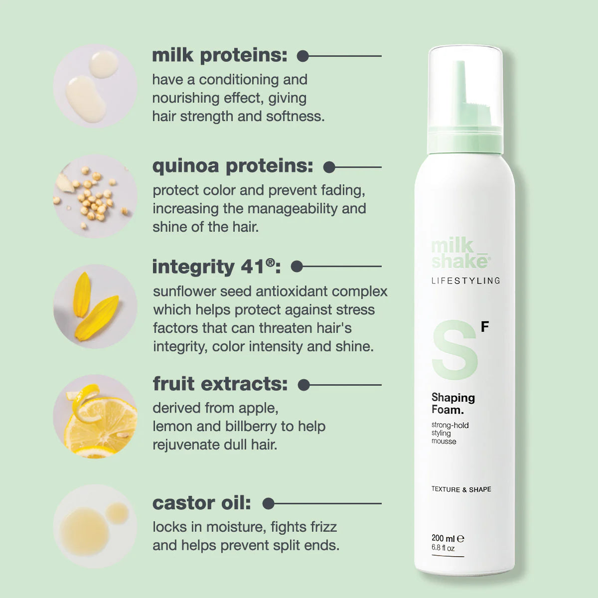Milk Shake Lifestyling Shaping Foam 200ml NEW