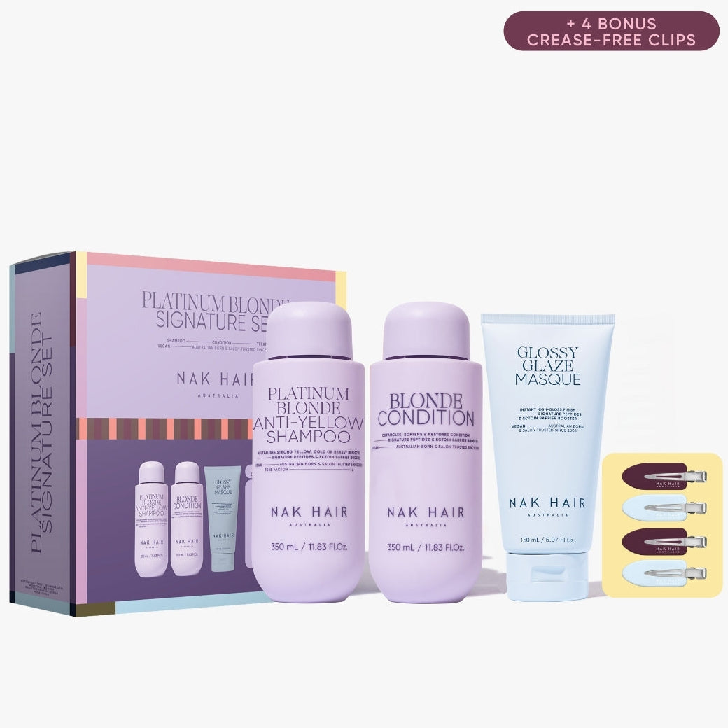 NAK Hair PLATINUM BLONDE Trio Gift Pack