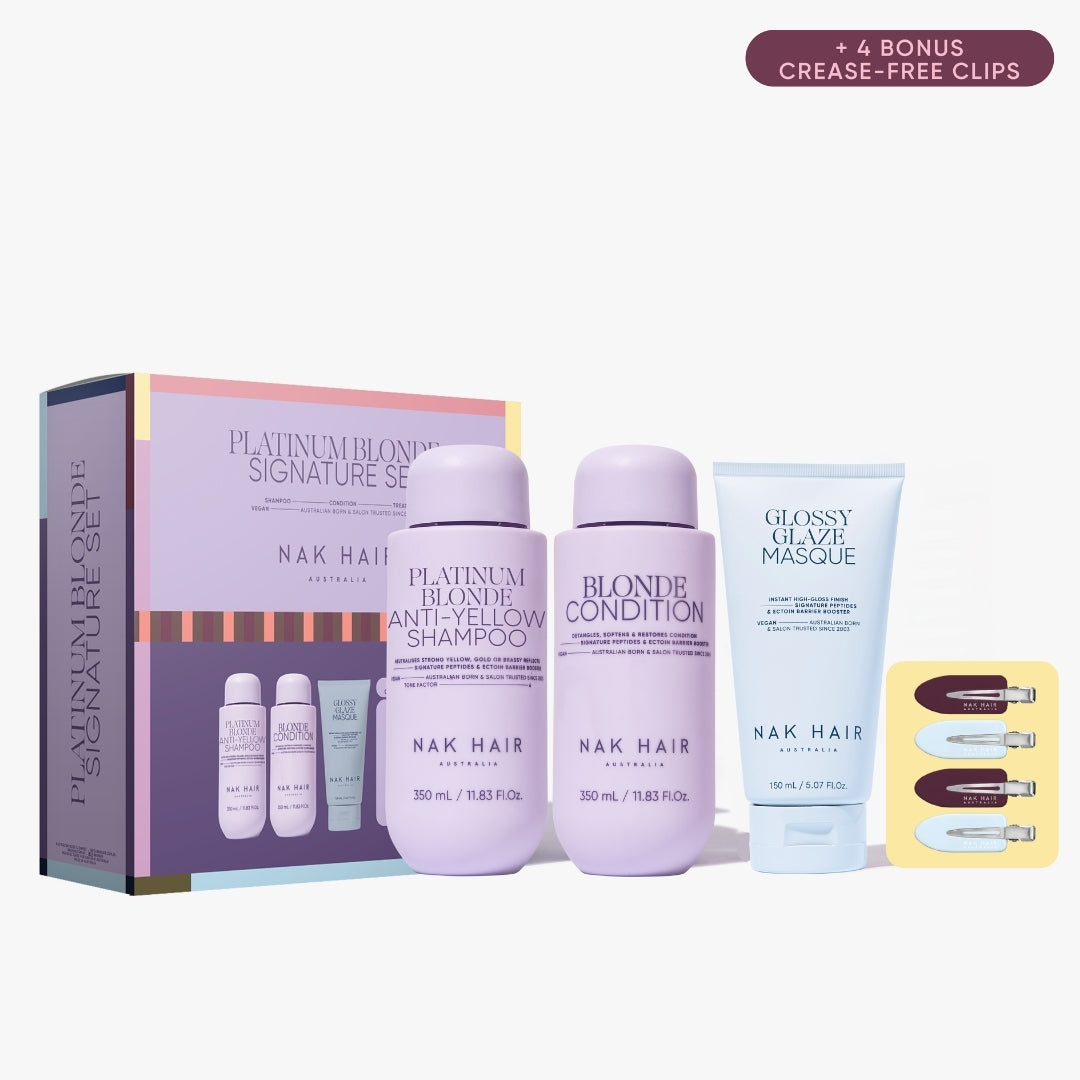 NAK Hair PLATINUM BLONDE Trio Gift Pack