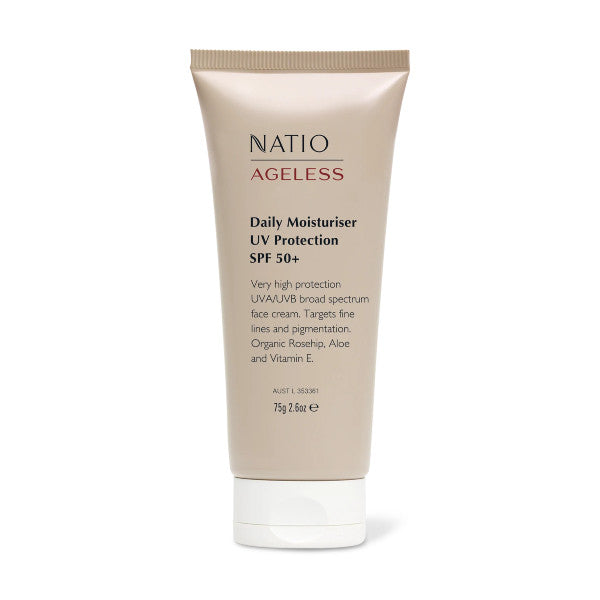 Natio Ageless Daily Moisturiser UV Protection SPF 50+ 75g