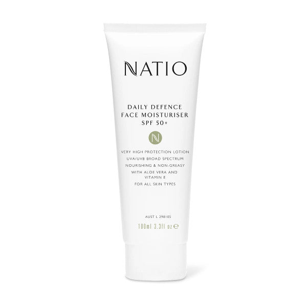 Natio Aromatherapy Daily Defence Face Moisturiser SPF50+ 100g