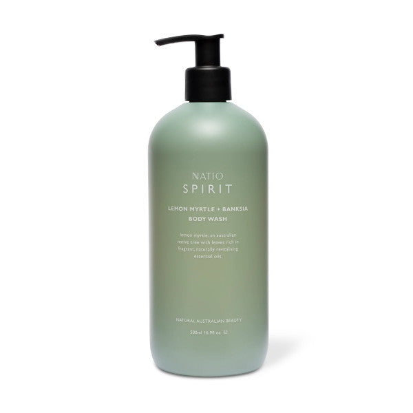 Natio Spirit Lemon Myrtle + Banksia Body Wash 500ml