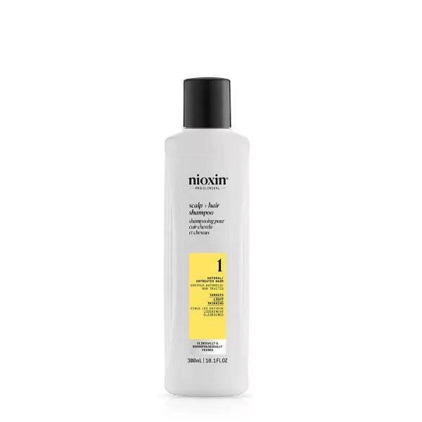 Nioxin System 1 Shampoo 300ml - For Natural Hair with Light Thinning