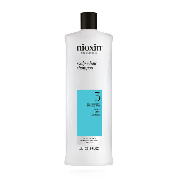 Nioxin System 3 Shampoo 1L - For Coloured Hair with Light Thinning