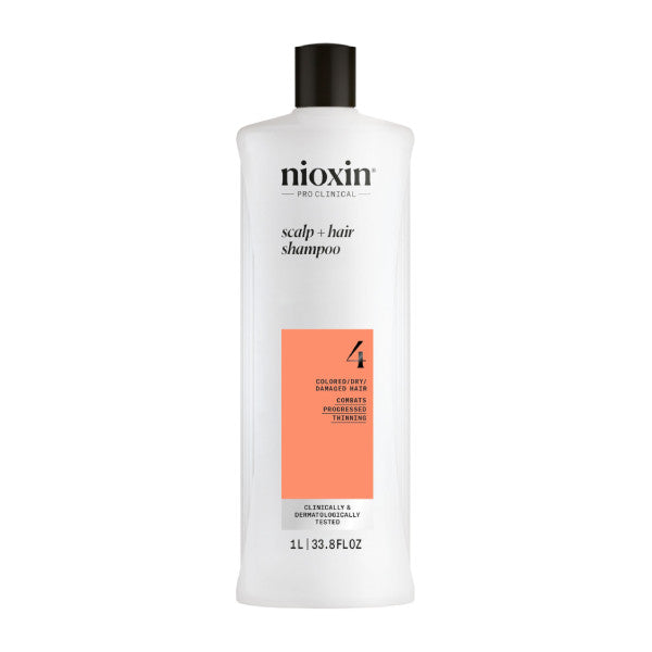 Nioxin System 4 Shampoo 1L - For Coloured Hair with Progressed Thinning