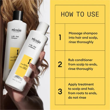 Nioxin System 1 Kit - For Natural Hair with Light Thinning