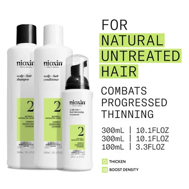Nioxin System 2 Trial Kit - For Natural Hair with Progressed Thinning