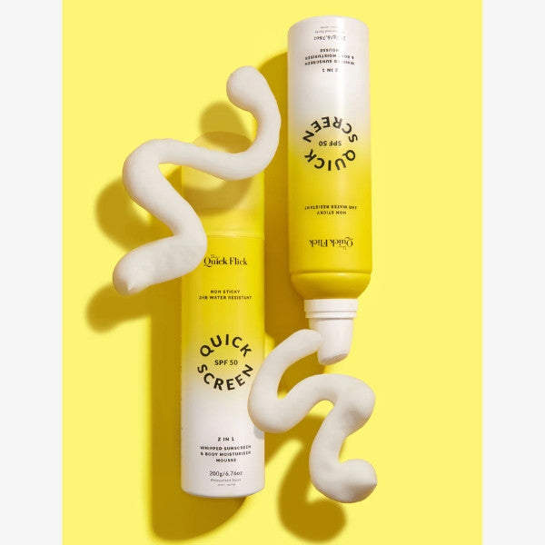 The Quick Screen SPF 50 Whipped Sunscreen & Body Moisturiser Mousse 200g