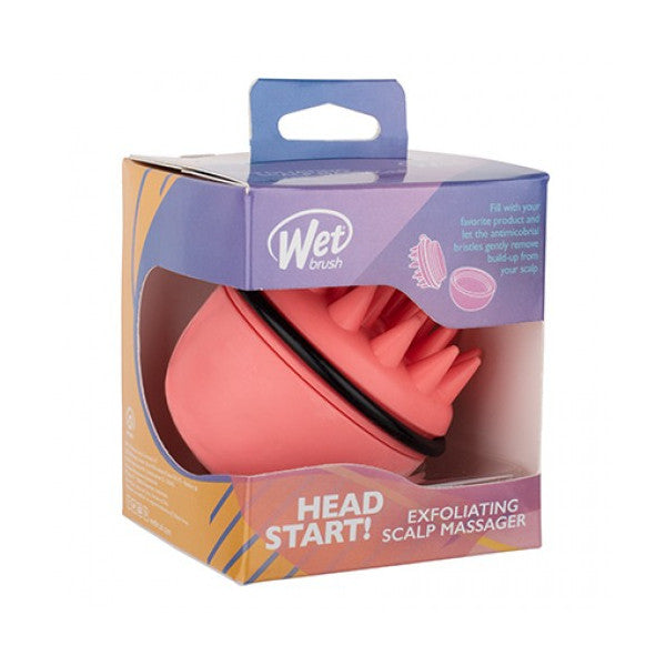 Wet Brush Exfoliating Scalp Massager Brush - CORAL